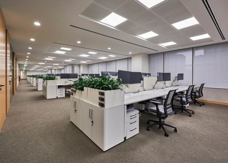 Office Interior with AC Installation Kharadi Pune